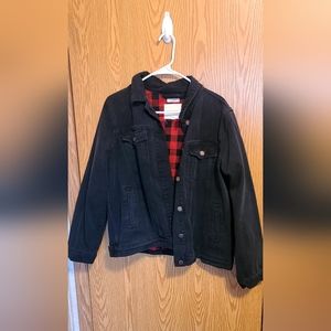 Thread and Supply Relaxed fit black/plaid jacket